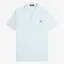 Fred Perry Plain Polo Shirt M6000 - Light Ice/Midnight Blue