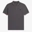 Fred Perry Twin Tipped Polo Shirt M3600 - Gunmetal/Coral Heat/Black