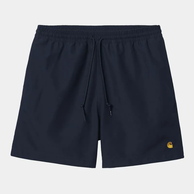 Carhartt WIP Chase Swim Trunks - Dark Navy/Gold
