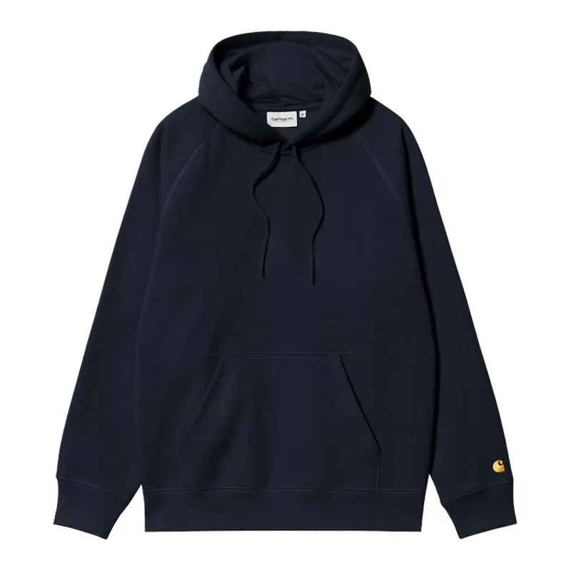 Carhartt WIP Hooded Chase Sweat - Dark Navy/Gold