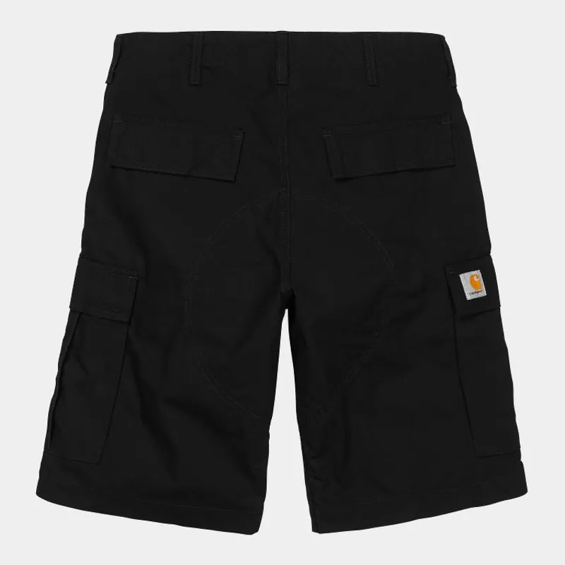 Carhartt WIP Regular Cargo Short - Black Rinsed-1