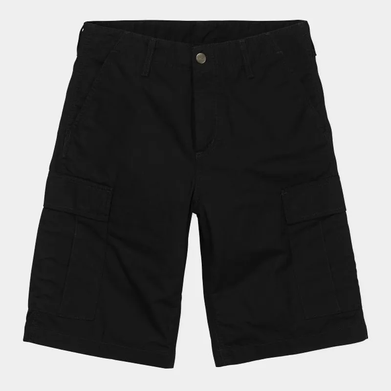Carhartt WIP Regular Cargo Short - Black Rinsed