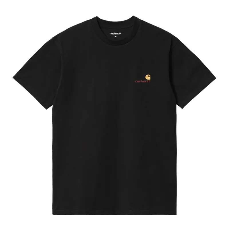 Carhartt WIP American Script T-Shirt - Black