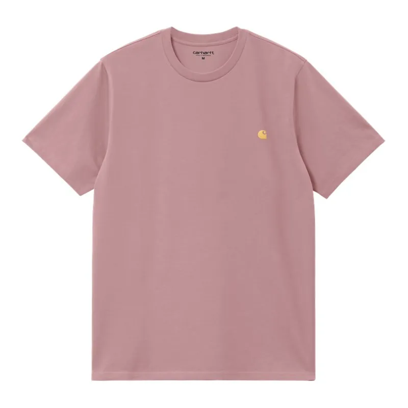 Carhartt WIP Chase T-Shirt - Glassy Pink/Gold