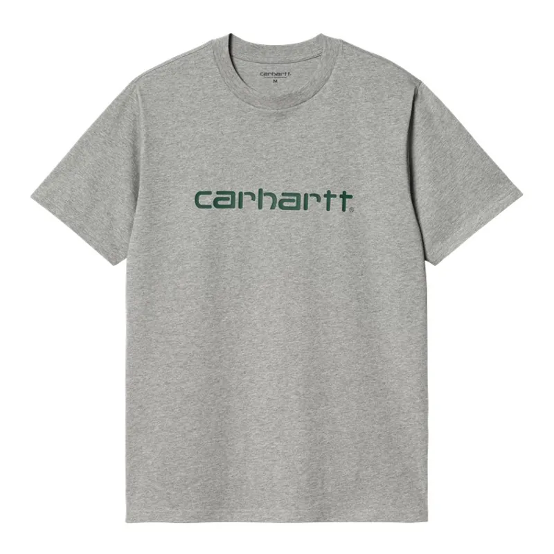 Carhartt WIP Script T-Shirt - Grey Heather/Chervil
