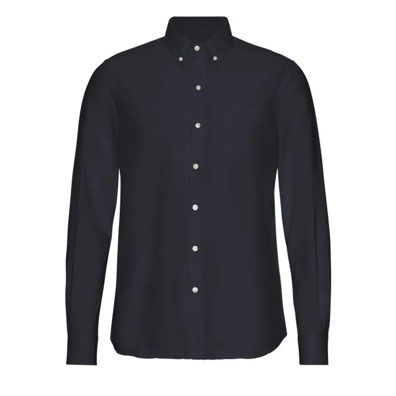 Colorful Standard Organic Button Down Shirt - Navy Blue