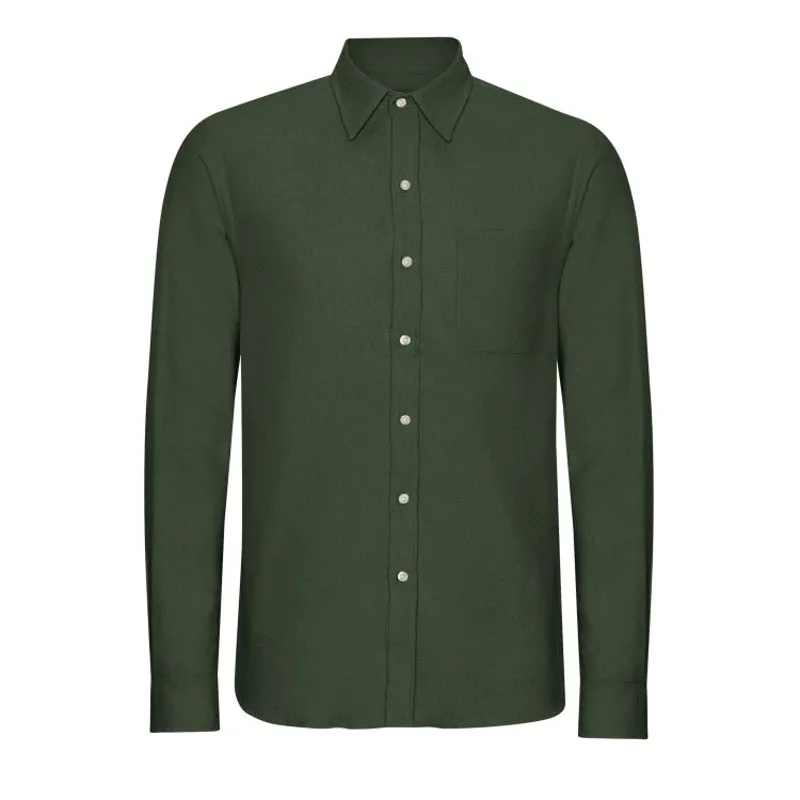 Colorful Standard Organic Flannel Shirt - Hunter Green