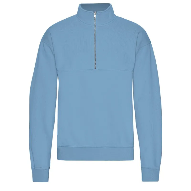 Colorful Standard Organic Quarter Zip - Seaside Blue
