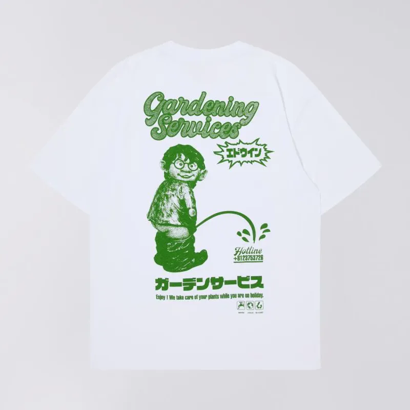 Edwin Gardening Services T-Shirt - White-1