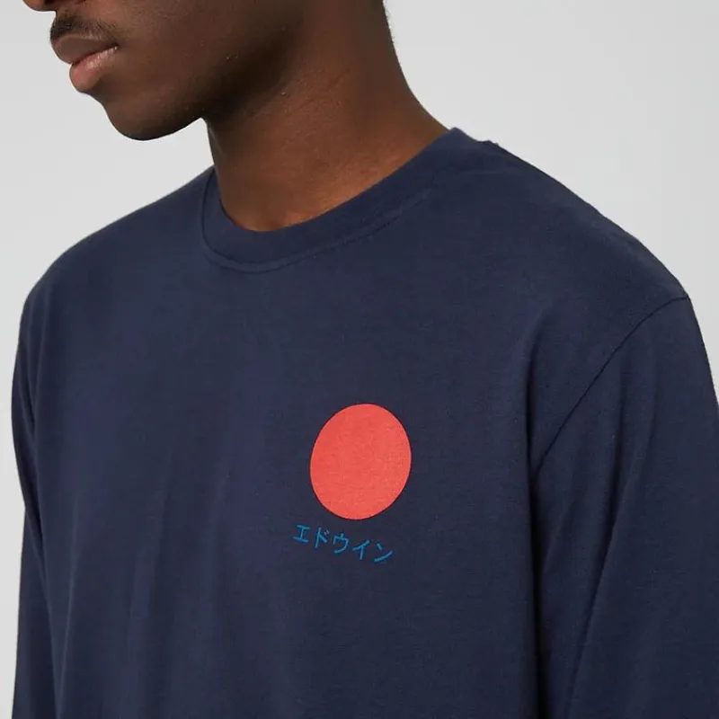 Edwin Japanese Sun LS T-Shirt - Navy Blazer -2