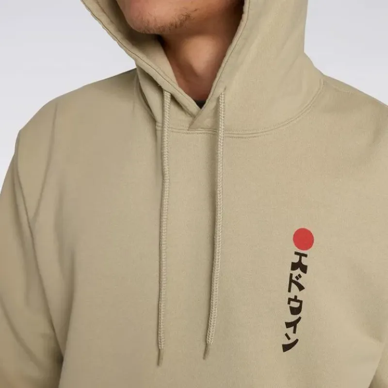 Edwin Kamifuji Hoodie Sweat - Abbey Stone -2