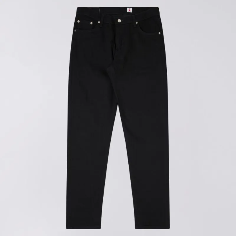 Edwin Regular Tapered Kaihara Stretch - Black Rinsed-1