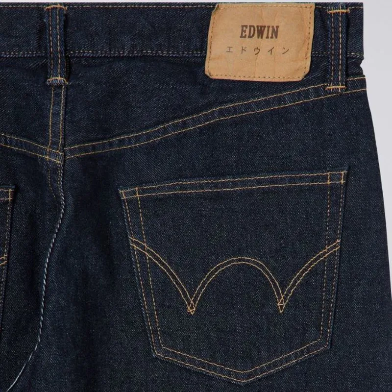 Edwin Regular Tapered Kaihara Yoshiko Left Hand Denim - Blue Rinsed-2
