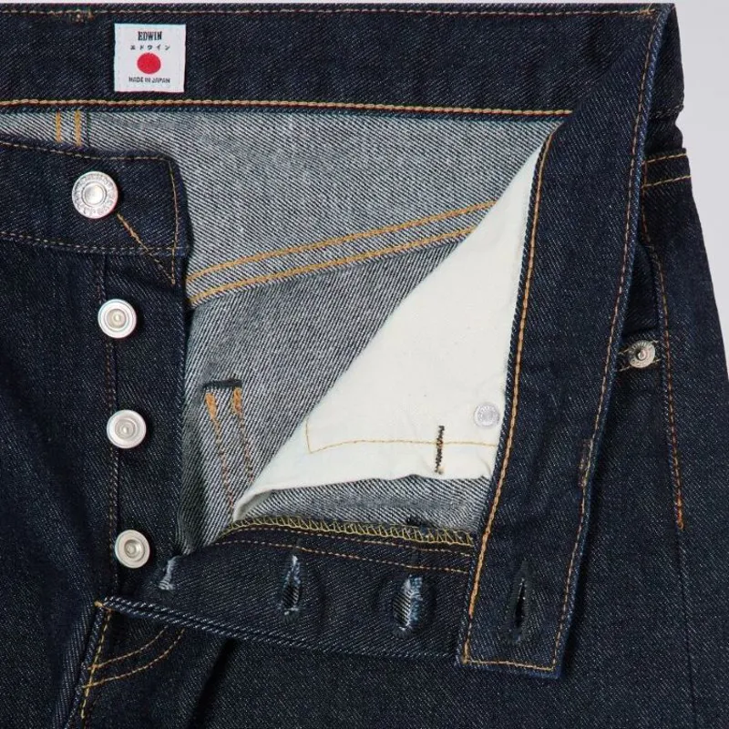 Edwin Regular Tapered Kaihara Yoshiko Left Hand Denim - Blue Rinsed-3
