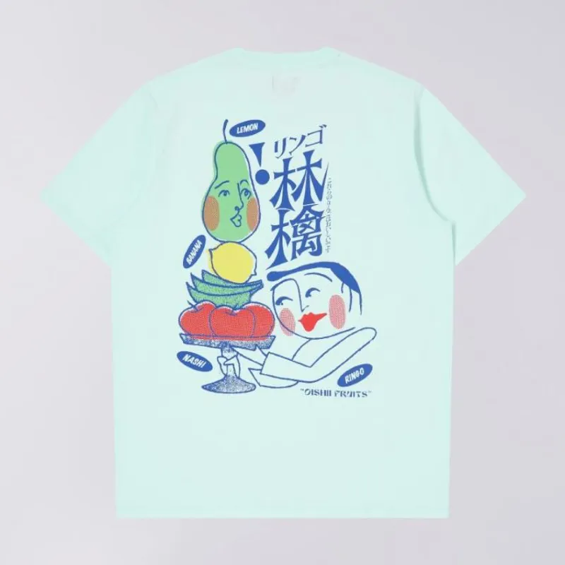 Edwin Ringo Oishii T-Shirt - Bleached Aqua-1