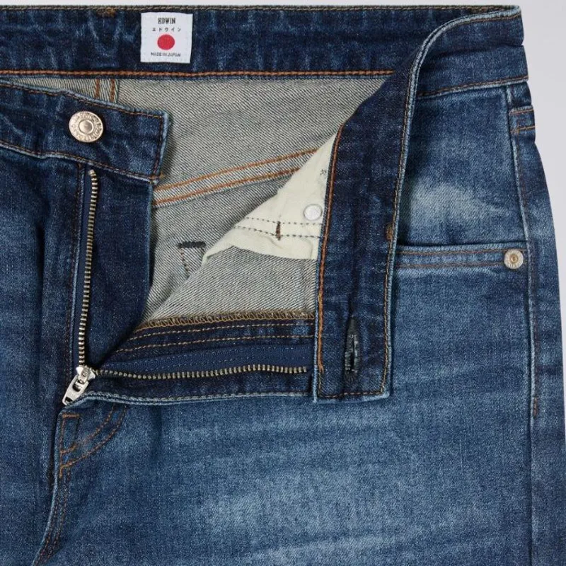 Edwin Skinny Kaihara Stretch - Blue Mid Dark Used 1-2