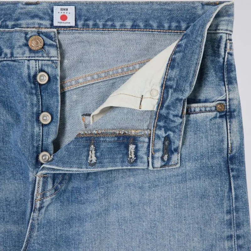 Edwin Slim Tapered Kaihara Yoshiko Left Hand Denim - Blue Light Used-2