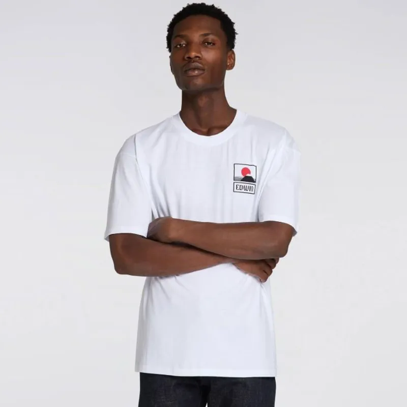 Edwin Sunset on Mt Fuji T-Shirt - White -2