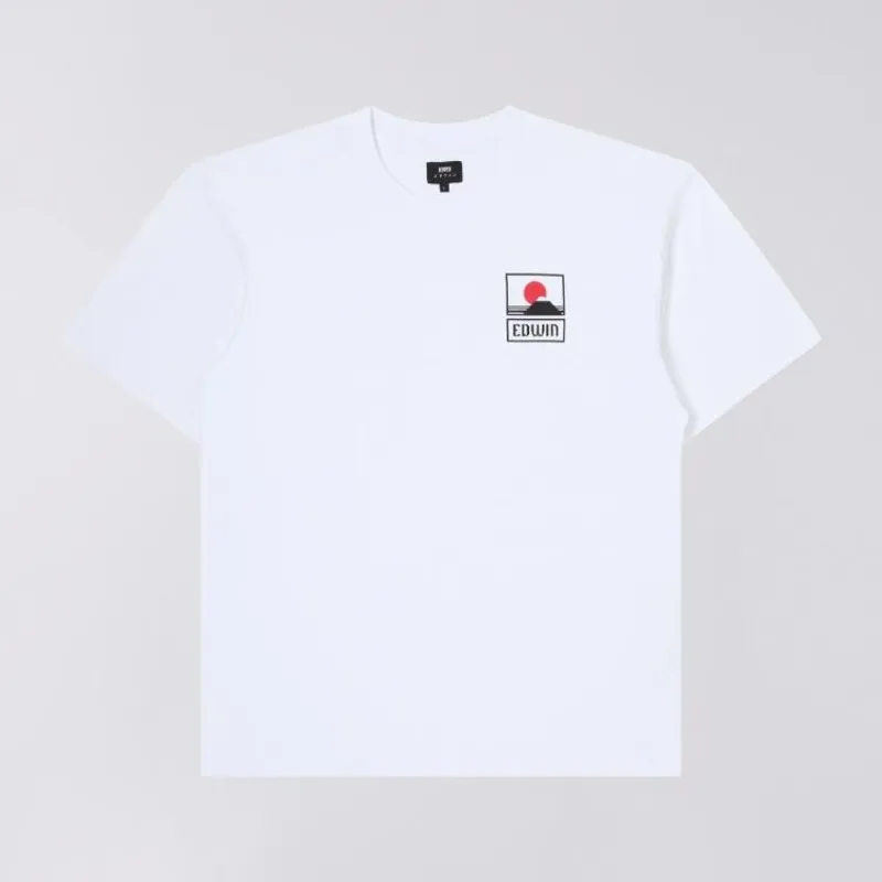 Edwin Sunset on Mt Fuji T-Shirt - White 