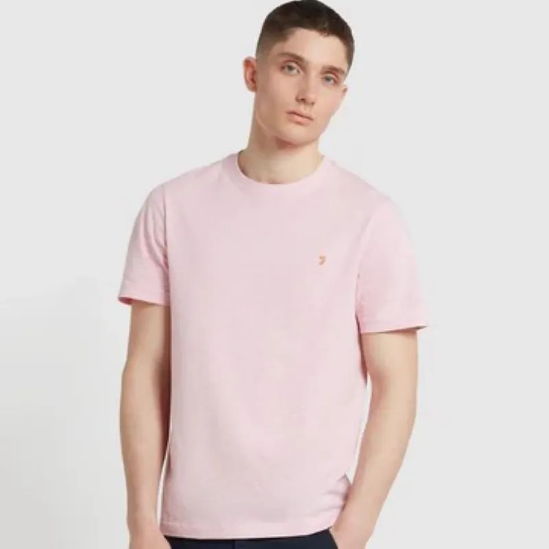 Farah Danny Regular Fit T-Shirt - Powder Pink Marl-1