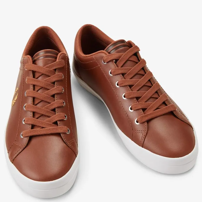 Fred Perry Baseline Leather - Tan-1