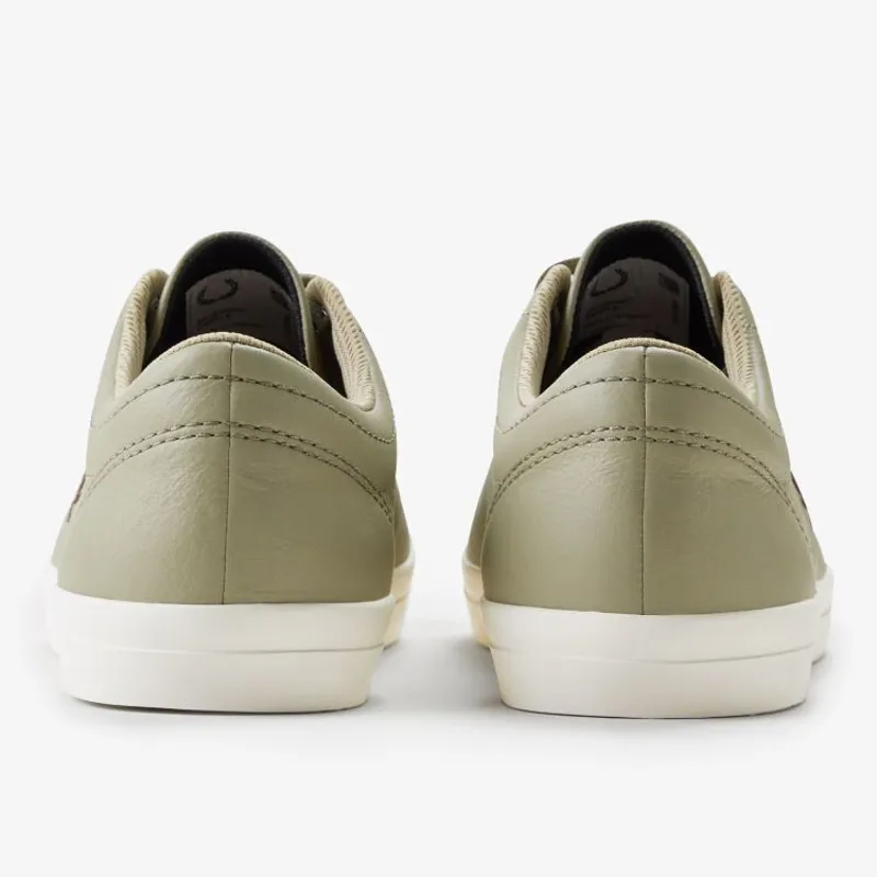 Fred Perry Baseline Leather - Warm Grey/Brick-3