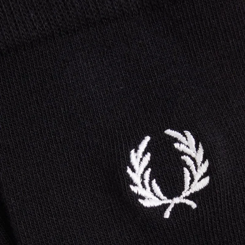 Fred Perry Classic Laurel Wreath Socks - Black/Snow White-1