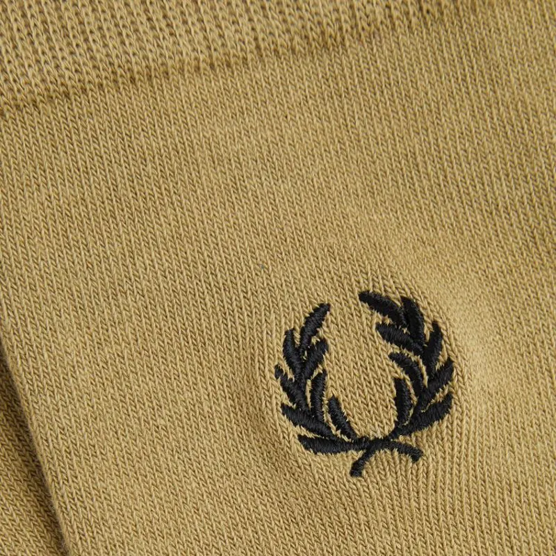 Fred Perry Classic Laurel Wreath Socks - Warm Stone/Black-1