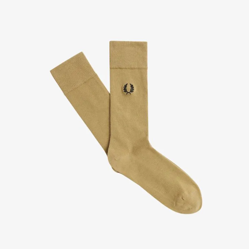 Fred Perry Classic Laurel Wreath Socks - Warm Stone/Black