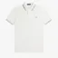Fred Perry Twin Tipped Polo Shirt M3600 - Snow White/Oatmeal/Warm Stone