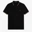 Fred Perry Twin Tipped Polo Shirt M3600 - Black/Warm Stone/Shaded Stone