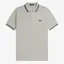 Fred Perry Twin Tipped Polo Shirt M3600 - Limestone/Black