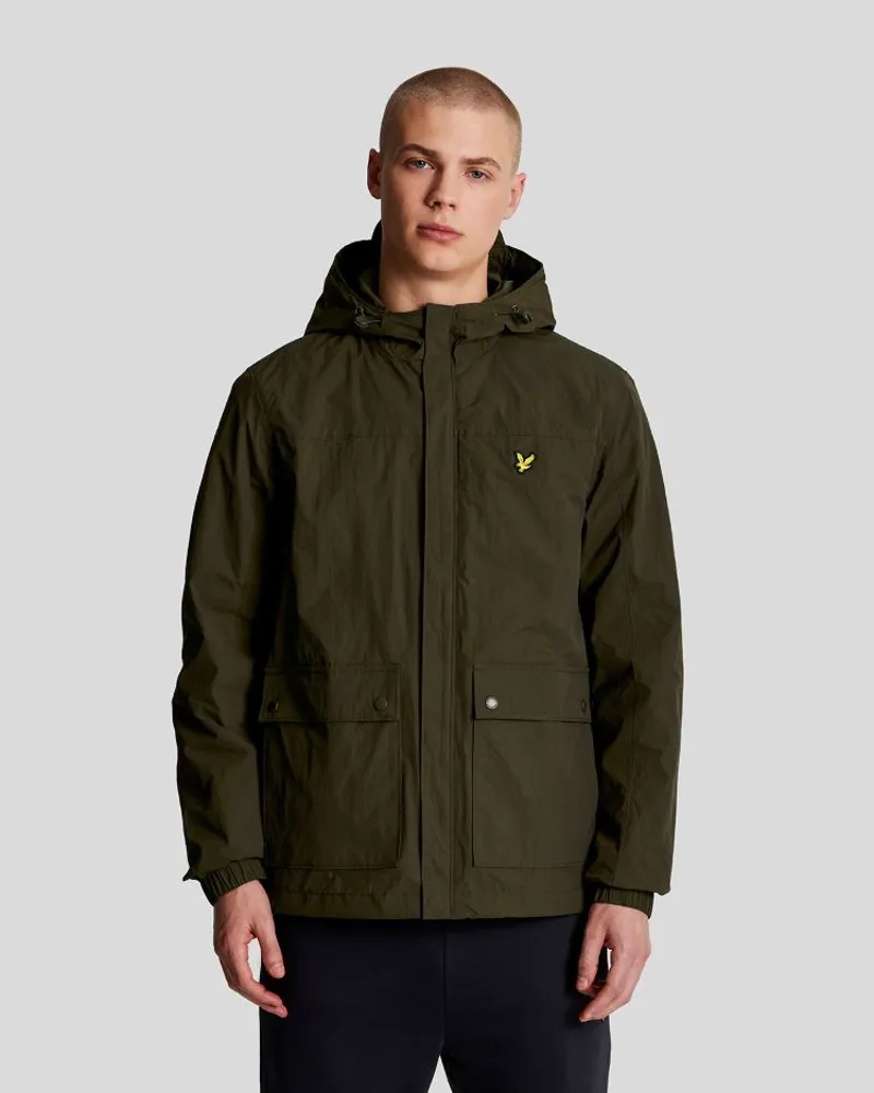Lyle and Scott Hooded Pocket Jacket - Olive-1