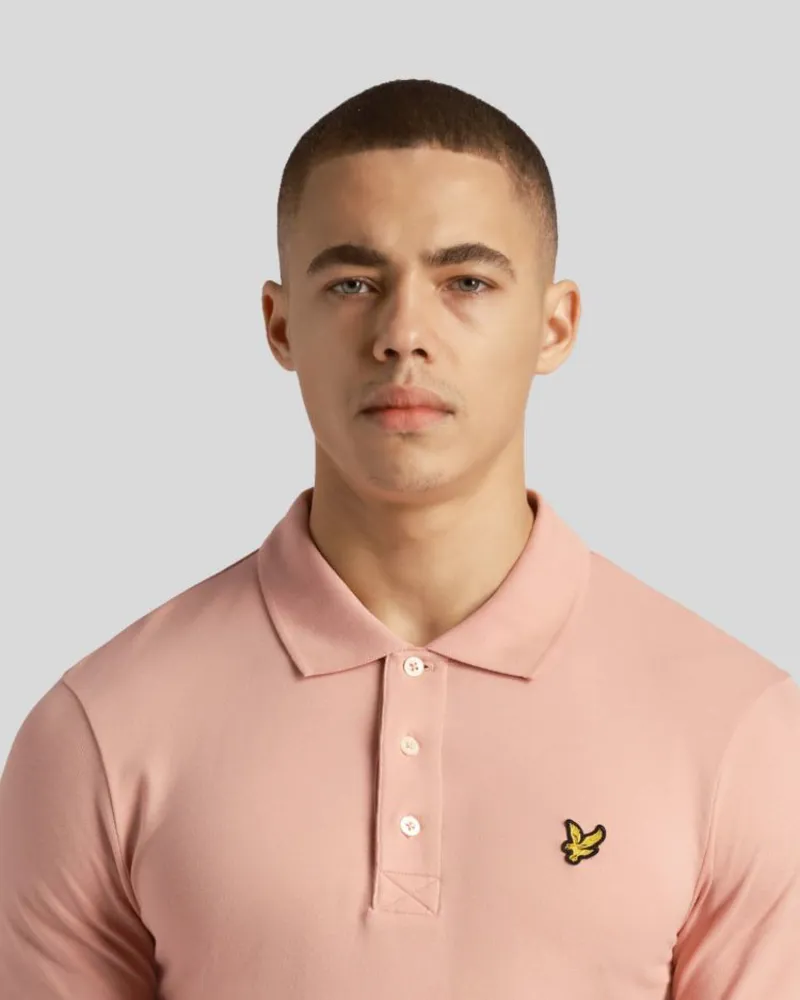 Lyle and Scott Plain Polo Shirt - Palm Pink-3