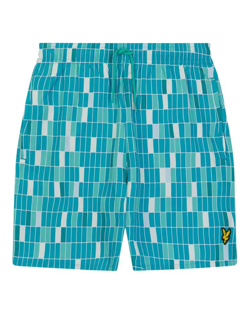 Lyle and Scott Pool Print Swimshort - Tile Blue