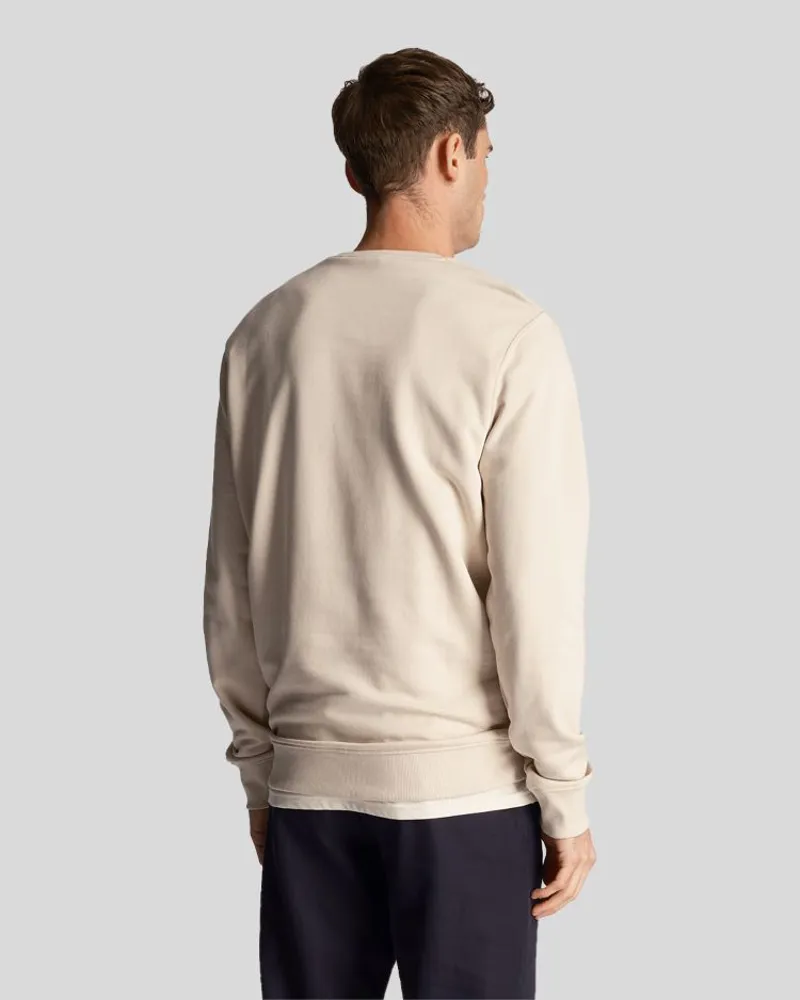 Lyle and Scott Tonal Eagle Crew Neck Sweat - Cove-2
