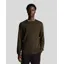 Lyle and Scott Tonal Eagle Crew Neck Sweat - Olive