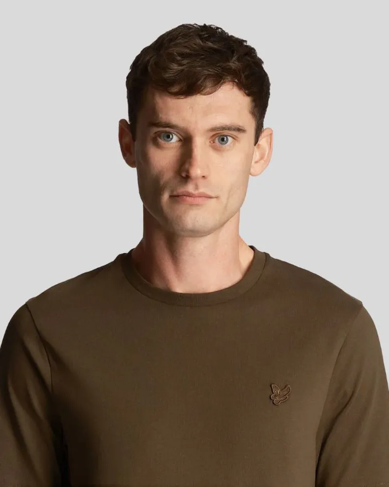 Lyle and Scott Tonal Eagle T-Shirt - Olive-2