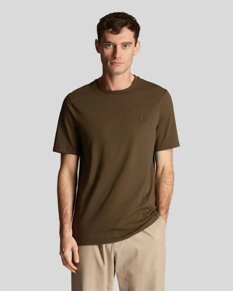 Lyle and Scott Tonal Eagle T-Shirt - Olive