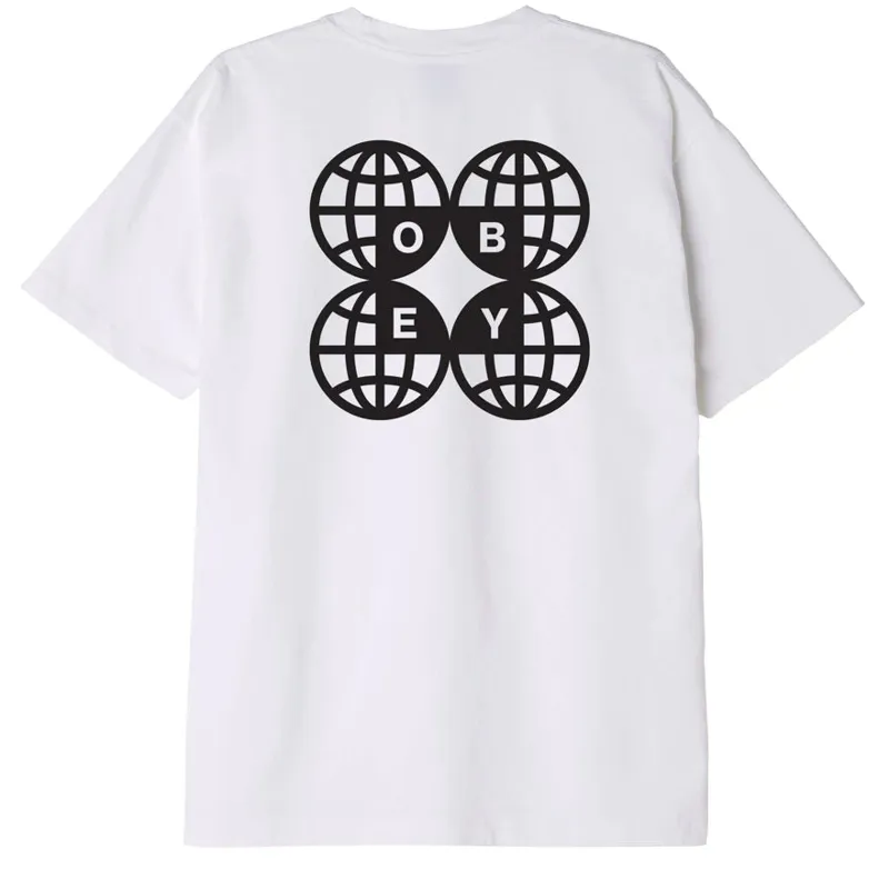 OBEY Around The World T-Shirt - White-1