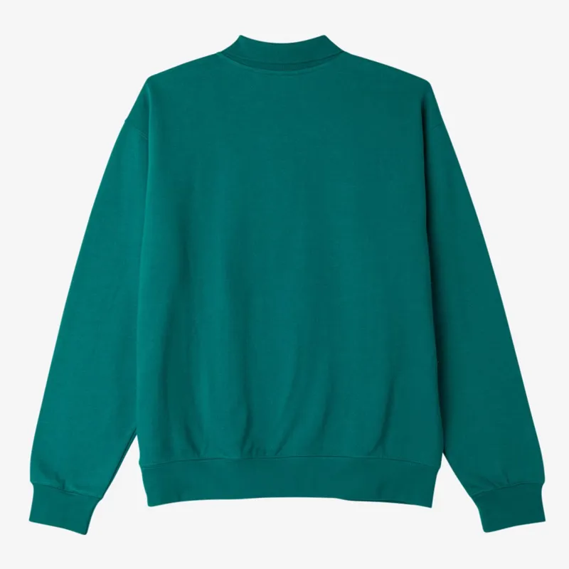 OBEY Brodwick Polo Sweatshirt - Aventurine Green Multi-1