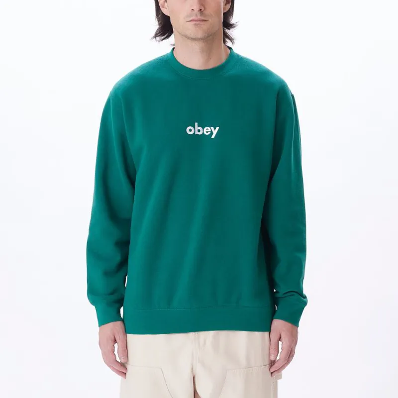 OBEY Lowercase Sweatshirt - Aventurine Green-2