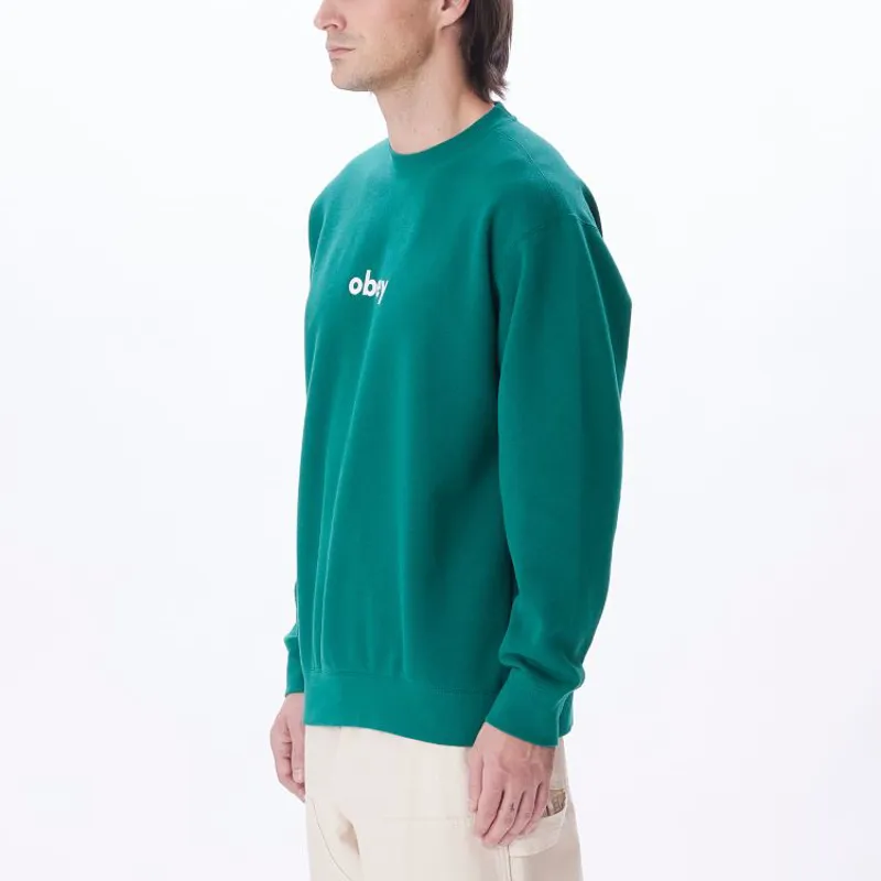 OBEY Lowercase Sweatshirt - Aventurine Green-3