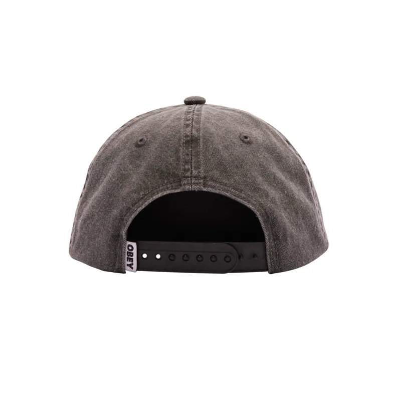 OBEY Pigment Studio 6 Panel Snapback - Pigment Black-1