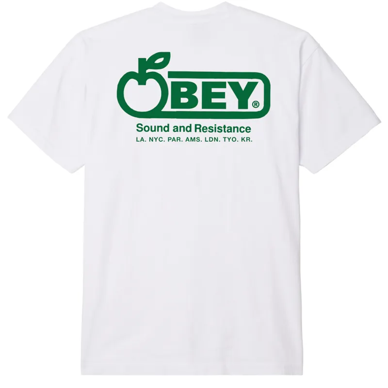 OBEY Sound and Resistance T-Shirt - White-1