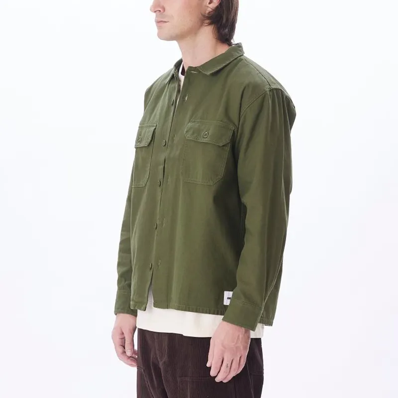OBEY Minus Woven Shirt - Army-2