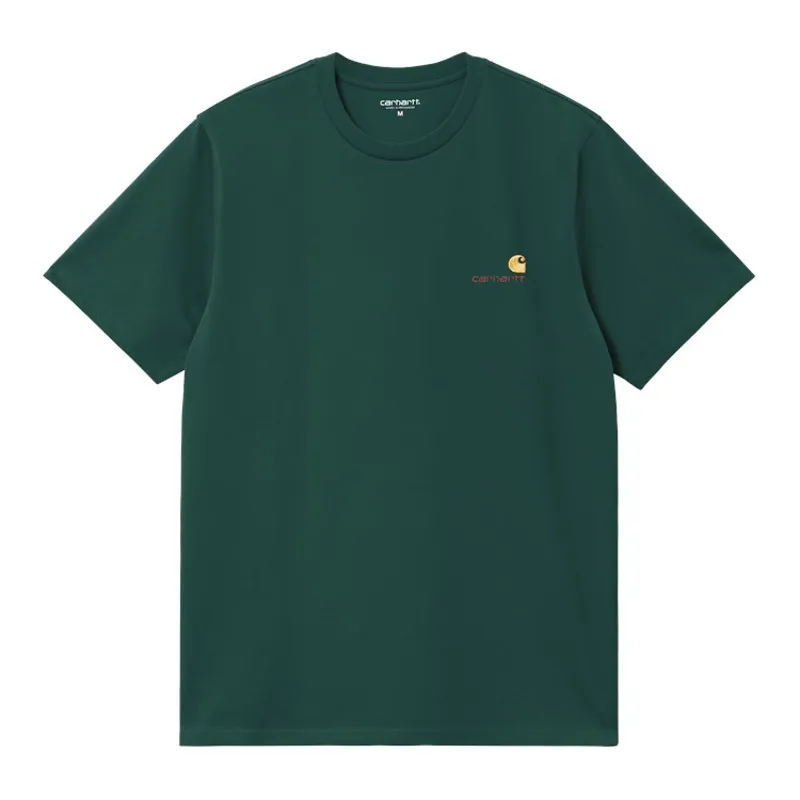 Carhartt WIP American Script T-Shirt - Dark Fir