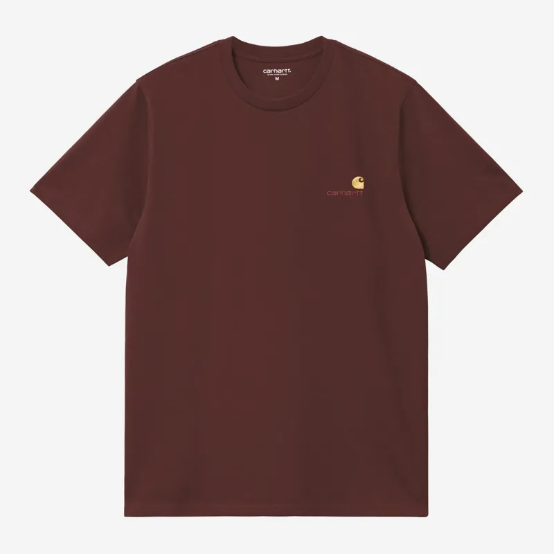 Carhartt WIP American Script T-Shirt - Amarone
