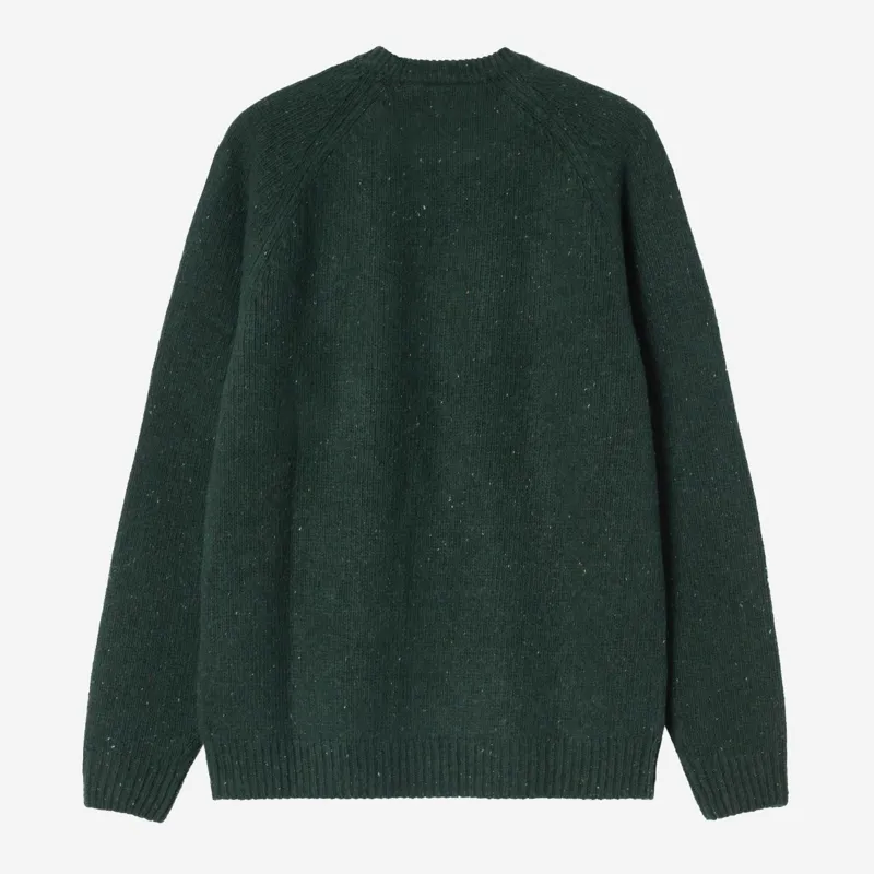 Carhartt WIP Anglistic Sweater - Speckled Dark Scarab-1