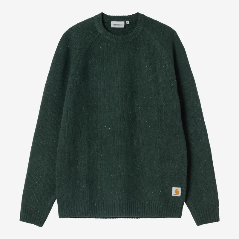 Carhartt WIP Anglistic Sweater - Speckled Dark Scarab